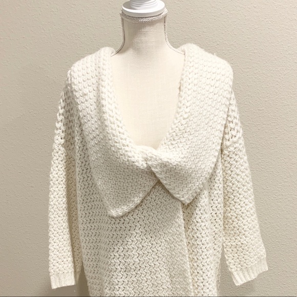 NWOT - Chunky Knitted Wrap Sweater - Picture 5 of 7